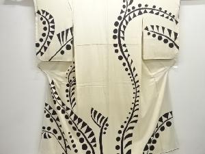 大正ロマン　抽象草花模様着物